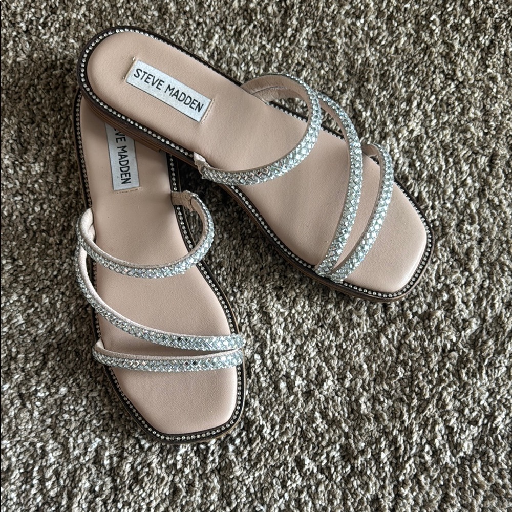 Steve Madden Women's Sandals with Silver Straps